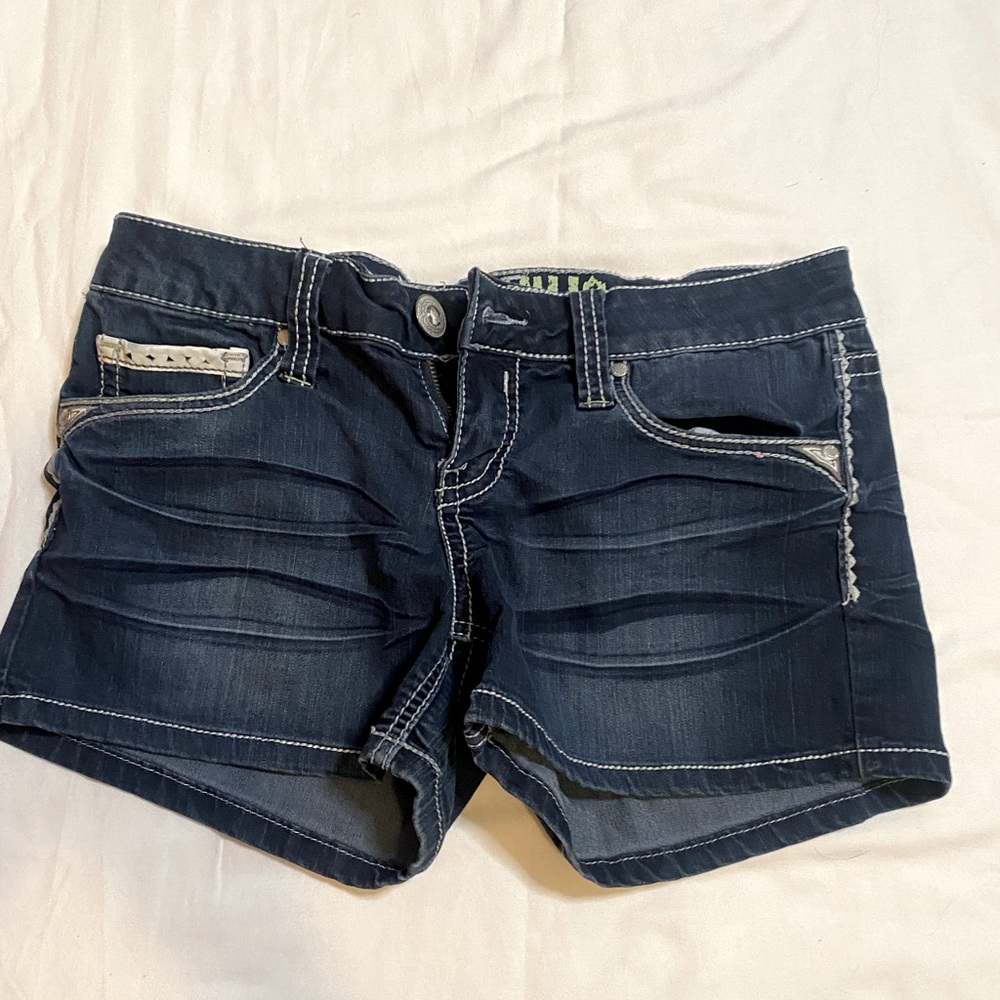 Low-rise Hydraulic Jean shorts